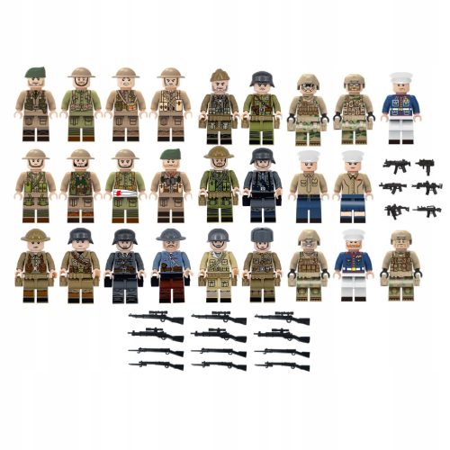  MINIFIGURS SOLDIERS 26 DB + LEGO FEGYVEREK