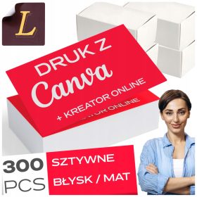   Névjegykártyák 300 db, KÉTOLDALAS, VASTAG matt/fényes + INGYENES vizualizáció