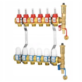  6 szekciós elosztó padlófűtéshez