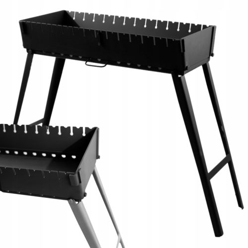  Mangal Grill tok 14 nyárshoz Fém 5mm Carbon Összecsukható XXL