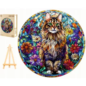  NAGY FA PUZZLE 300 DARAB MAIN COON ÓRASZTÁS FA DOBOZBAN
