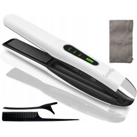    SUNMAY Voga vezeték nélküli hajvasaló és hajcsavaró, 4800mA fehér