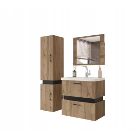    Fürdőszobabútor Fürdőszobabútor készlet TRIO-3 tükör wotan tölgy