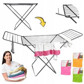    Erkélyes ruhaszárító, kerti, szabadon álló vízszintes Tragar 55-55 cm