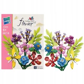    ÉPÍTŐBLOKK KÉSZLET MEZŐI VIRÁGOK FLOWERS SOROZAT ZUANMA 6+