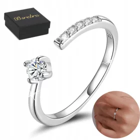    925 Ezüst Gyűrű Ezüst Gyűrűk Állítható ezüst köbös cirkonokkal