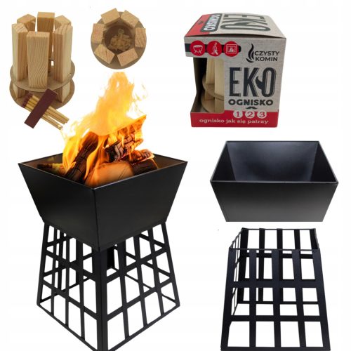  NAGY KERTI TŰZSZAKOR GRILL 35cm ACÉL TÜZSZAKADÁL XXL PREMIUM