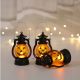  3 db LED hordozható Halloween töklámpás