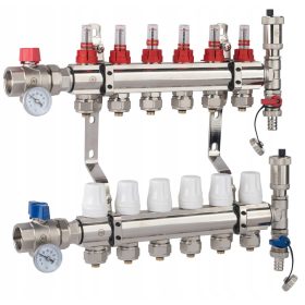  X-HOME PADLÓFŰTÉS ELosztó, 6 PEX CSATLAKOZÓS P SZELEP