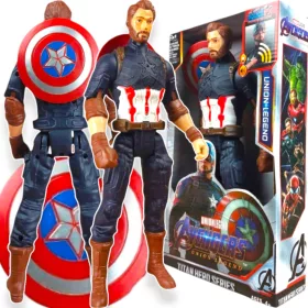    AMERIKA KAPITÁNY FIGRA NAGY MOZGATÓ + SHIELD AVEGERS LIGHTS HANG 30cm