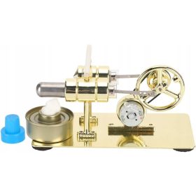    Robusztus Stirling-motoros modell, amely nagyon erős generátorral működik