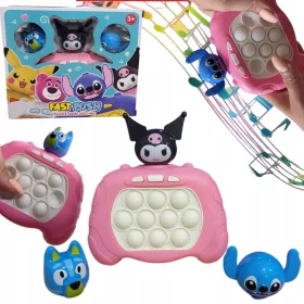    Pop it 3 az 1-ben KUROMI STICH BLUEY ANTI-STRESS ELECTRONIC ARCADE játék