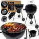  KERTI SZÉN GRILL Rino Garden GW-TRH-O KRÓM RÉSZ | HŐMÉRŐ