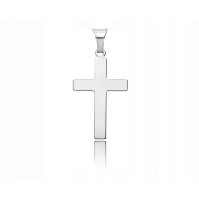  Ezüst férfikereszt, sima, nagy kereszt + metszet pr. 925