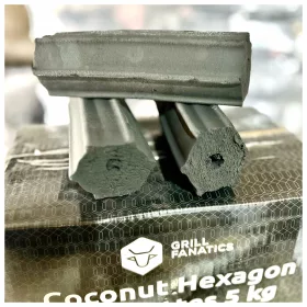  Kókusz brikett Hexagon 5kg. A Binchotan alternatívája.
