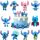 Lilo és Stitch figurák 10 db Torta dekoráció
