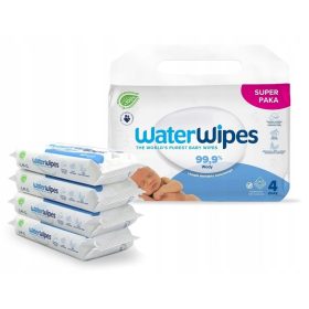    WaterWipes tiszta vízbe áztatott biológiailag lebomló törlőkendők 4x60 db