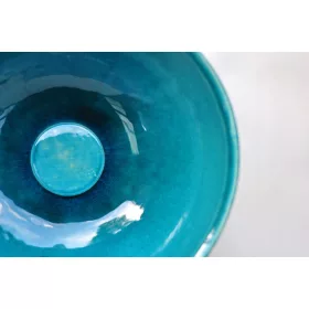    KÉZI KÉZI Kézzel készített kerámia asztali mosdó - 30 cm Ocean