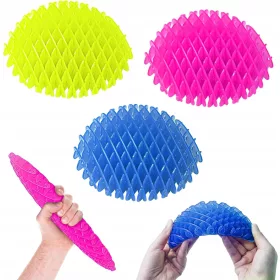    Fidget Worm antistressz játék Morphotic féreg készlet 3 db sárga+kék