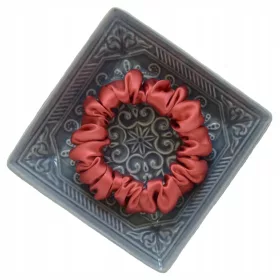 Rugalmas scrunchie selyem frottír mini TERRACOTA RED