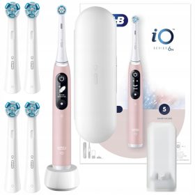    Oral-B iO Series 6 rózsaszín homokos mágneses fogkefe + hegyek