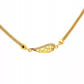    Elegáns, aranyozott szárnyas karkötő 925 köbös cirkóniával