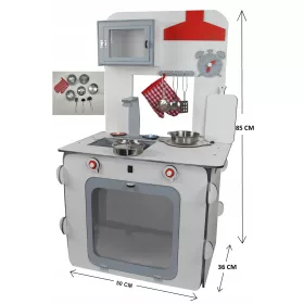    SZÍN Fakonyha gyerekeknek LED égős sütőtartozékokkal megvilágítva PL