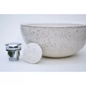    KÉZI KÉZI Kézzel készített kerámia asztali mosdó - 30 cm-es Cappuccino