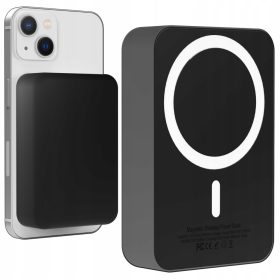    MagSafe Powerbank Apple iPhone 10000 mAh Induktív Tartós Erős Fekete
