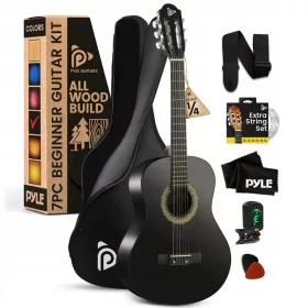    3/4-ES AKUSTIKUS GITÁR KEZDŐKNEK GYERMEKEK ÉS FIATALOK SZÉP SZETT