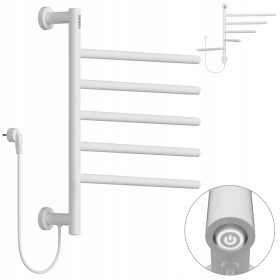    EBERG elektromos fürdőszobai radiátor 80 W 500 x 662 mm fehér