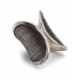    SZÉLES EZÜST GYŰRŰ, 925 EZÜST, FINOM DÍSZÍTÉS, ETHNO BOHO MINTÁS