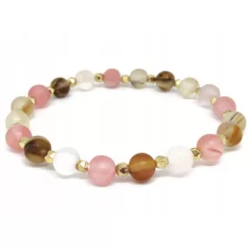  Természetes kő karkötő k0525 MATTE TOURMALIN 6 mm