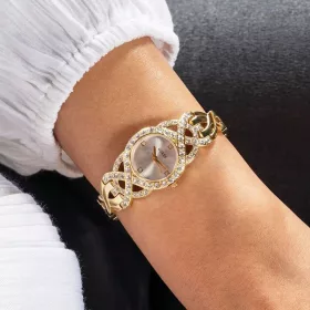    Guess Adorn arany ékszeróra karkötővel és kristályokkal GW0682L2