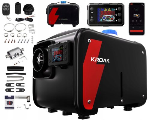  OLAJFŰTÉS 8KW PARKOLÓ FŰTÉS LEVEZŐ 12/24V BLUETOOTH LCD