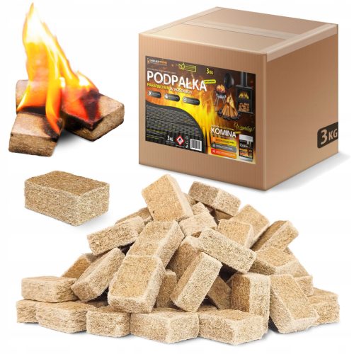  Ökológiai KINDLING a kandallóhoz CUBES HeatFire Kindling FIREPLACE Grill 3kg