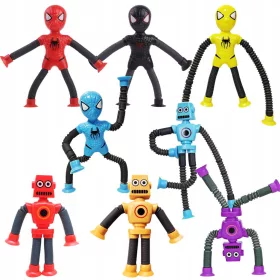    Stretching Sensory Spider Stresszmentes szívókorongos világító csövek