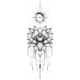    IDEIGLENES TEtoválás SZUPER MINŐSÉGŰ 4K MANDALA LÓTUSZVIRÁG NŐI, NŐI XL