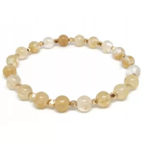  Természetes kő karkötő k0538 CITRINE QUARTZ 6 mm