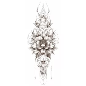    IDEIGLENES TETTOO LOTUS FLOWER ROSE NŐI MANDALA NŐI BOHO NŐI