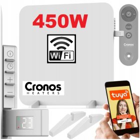    INFRAVÖRÖS FŰTŐ IR SUGÁRZÓ FÉM TÁVIRÁNYÍTÓ 450W WiFi