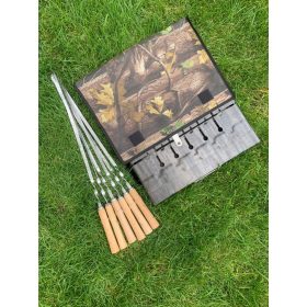    Mangal grill tok 6 samponhoz. Összecsukható szén. Tüskék mellékelve