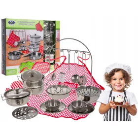  Fém edény készlet + Kiegészítők 23 db.