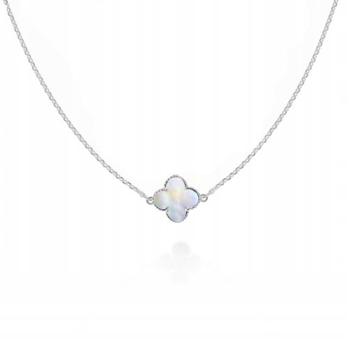  Ezüst lóhere choker nyaklánc, PR.925 gyöngyház, 40cm