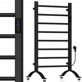    Elektromos fürdőszobai radiátor Maltec 200 W 500 x 905 mm fekete