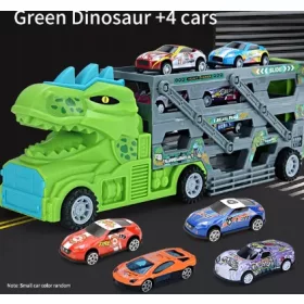  DINOSAURS VONÓTRUCK + 4 kisautó