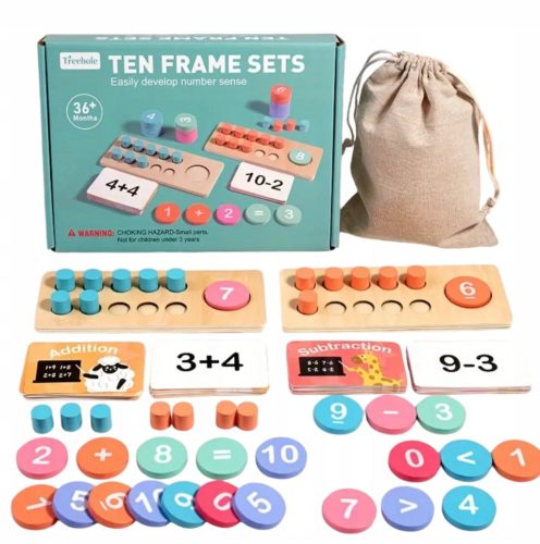 Montessori fa matematikakészlet tanulási számok 0-10