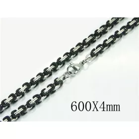    Férfi királylánc sebészeti acél 316L színben fekete és ezüst 60cm