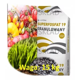    Szuperfoszfát LUVENA, gyökerező és erősítő növények Egyszerű szuperfoszfát csomag.15kg