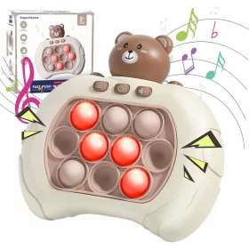    Elektronikus Pop It játékkonzol, Teddy Bear, Stress, gyerekeknek és felnőtteknek